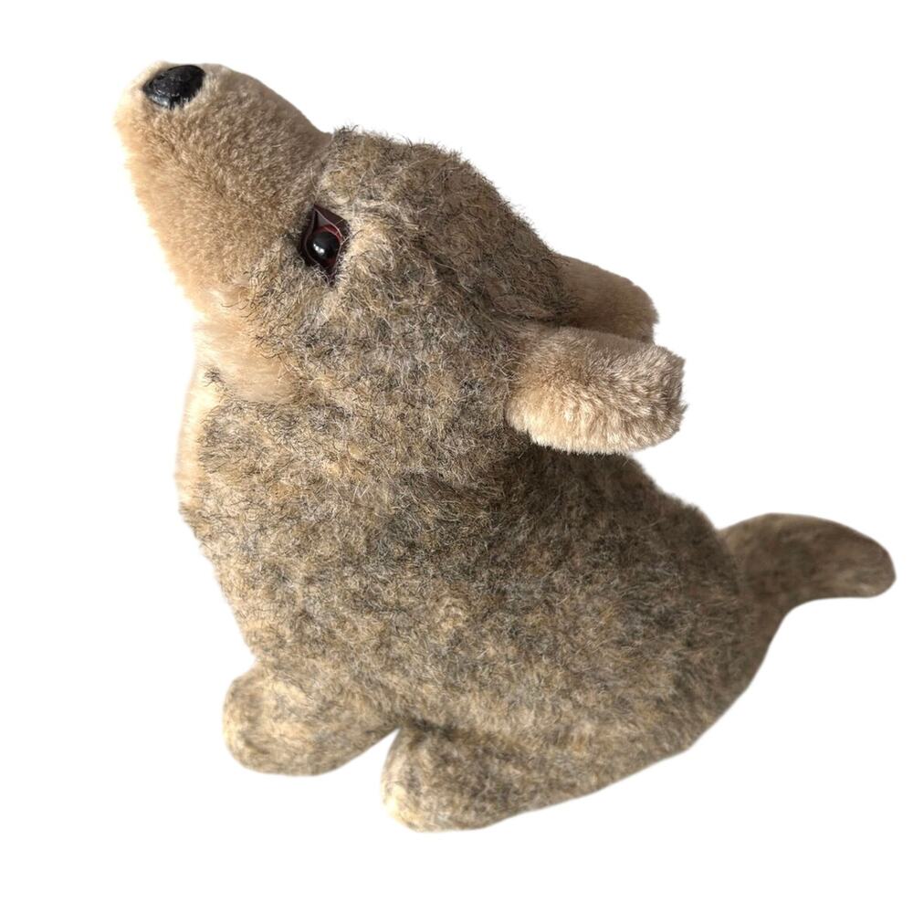 Rare 1994 Vintage Mary Meyer mohair Wolf beige Sierra 9 in Artsy kidcore retro